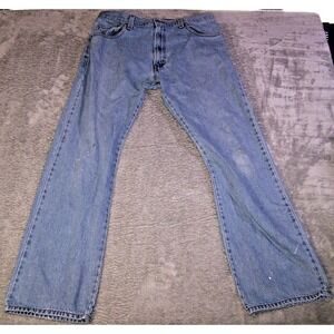 Levi's Jeans Men's 33x30 (Tag 36X34) Denim 517 Boot Cut Western Faded Rodeo Blue